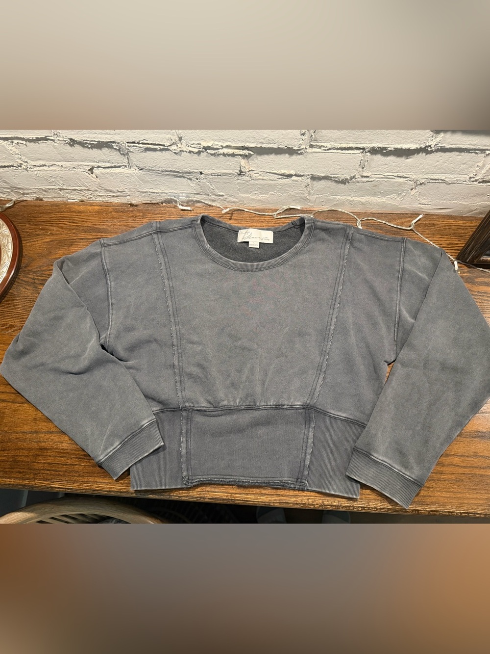 Vintage Havana Gray Washed Crewneck Sweatshirt 0051